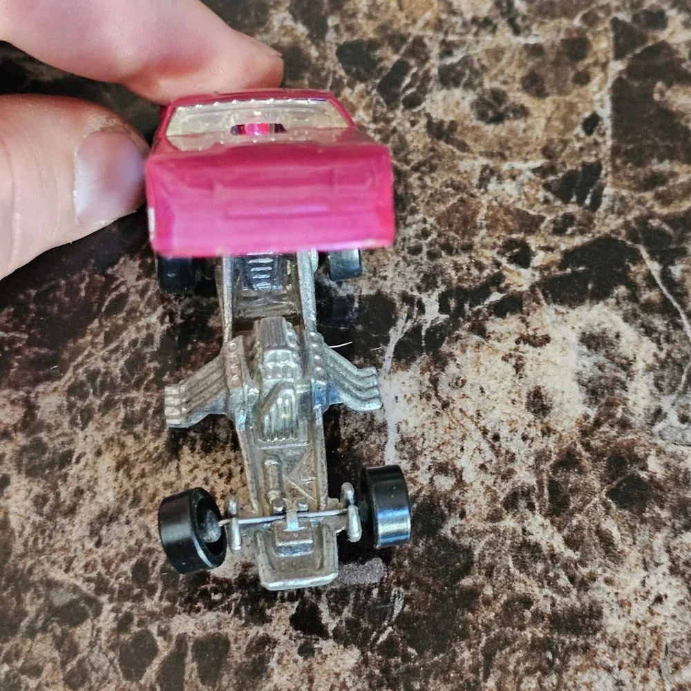 Hot Wheels Bonneville Bullet Pink Funny Car Dragster Mattel 1977 Malaysia Vintag
